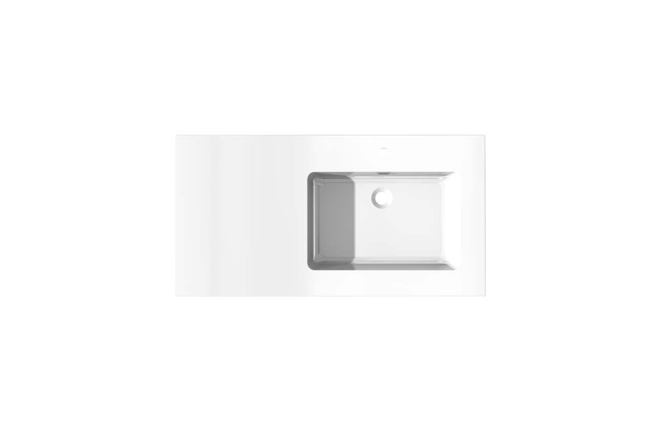 Storke Diva Waschtisch, rechts, Marmorkomposit glänzend, 100 x 52 cm