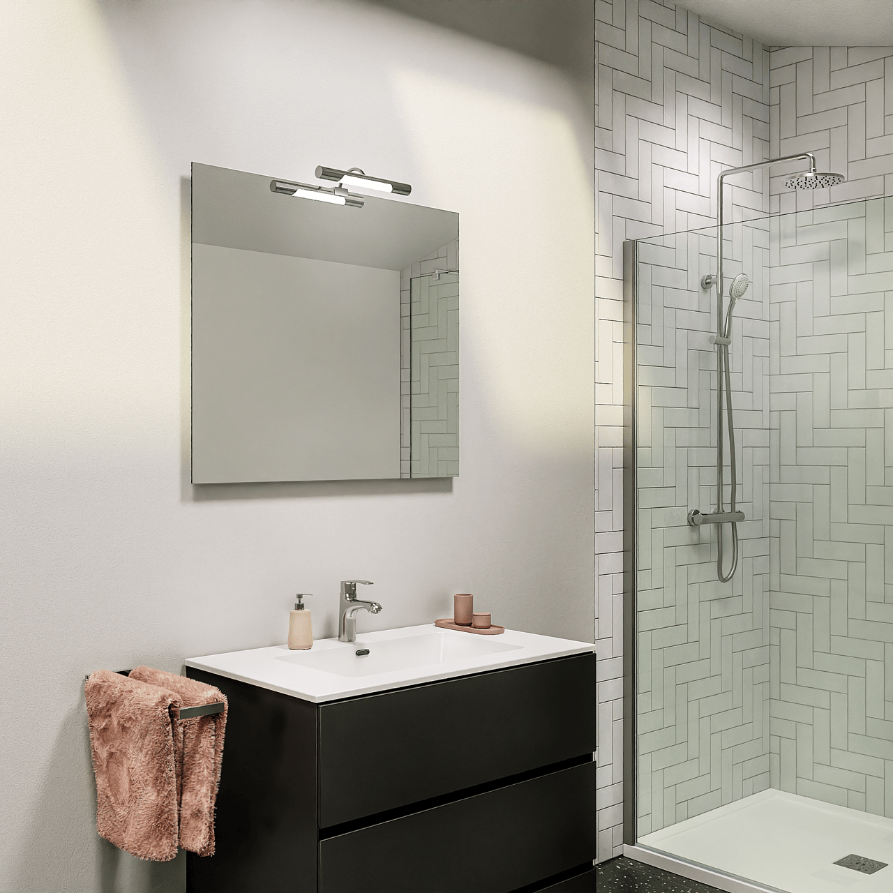 Storke Soto rechthoekig badkamerspiegel 85 x 75 cm