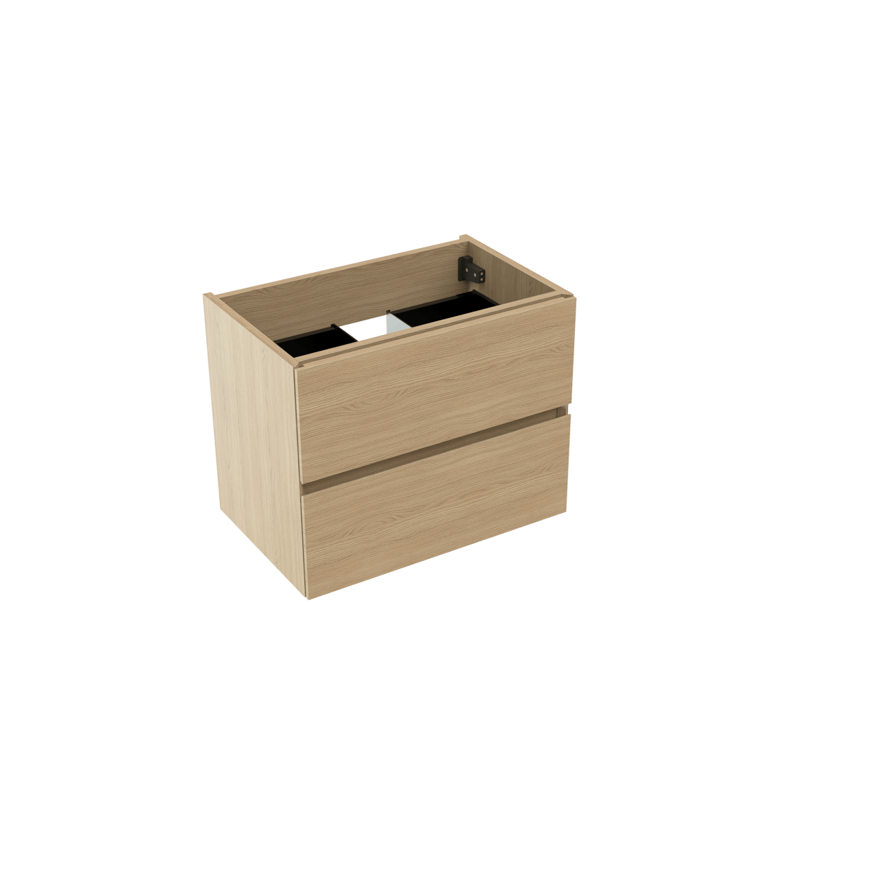 Storke Edge meuble sous-lavabo suspendu 60 x 40 cm chêne naturel 2 tiroirs