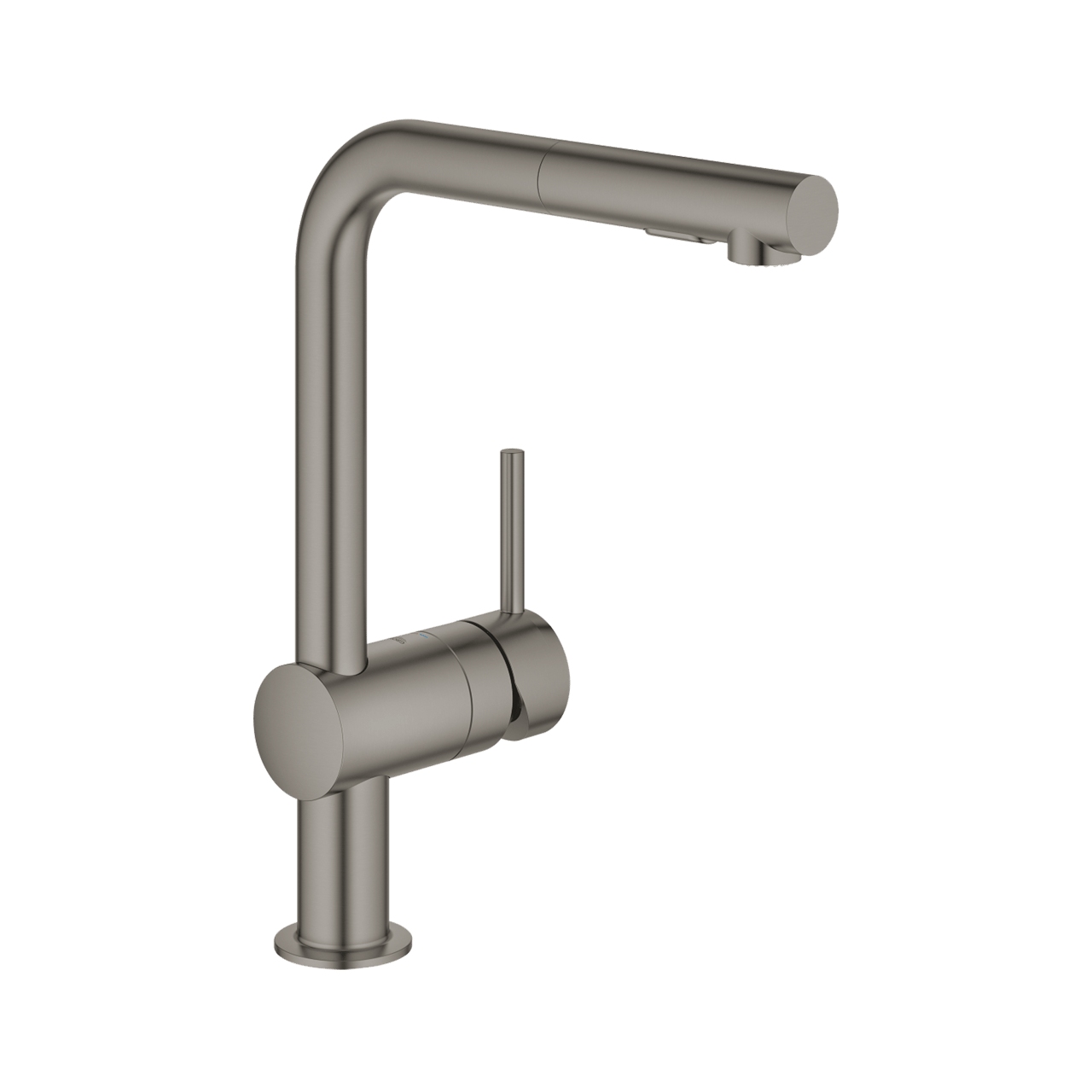 Grohe Minta L-uitloop keukenkraan met uittrekbare kop Brushed Hard Graphite 30274AL0