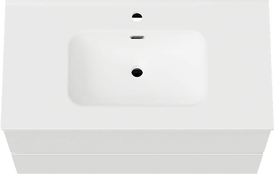 Linie Lado zwevend badmeubel 90 x 46 cm mat wit met Baro enkele wastafel in porselein mat wit