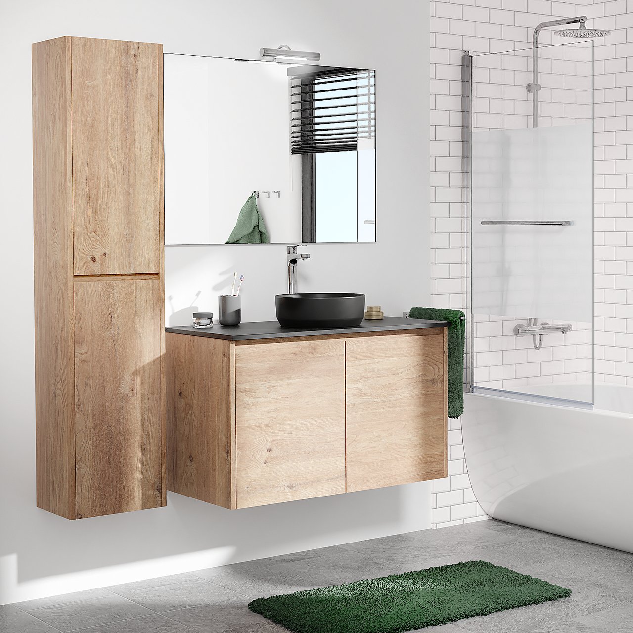 Storke Panton tablette simple mdf enduit de poudre noir mat 95 x 52 cm