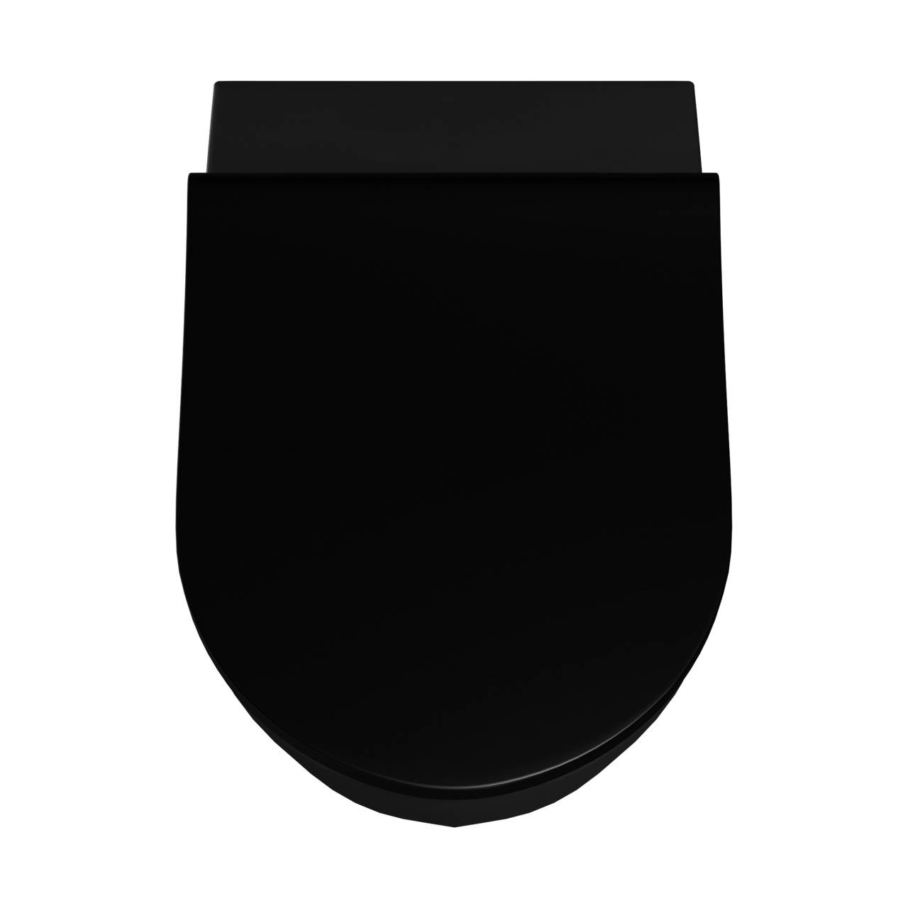 Luca Varess Vinto Hänge WC: Schwarz matt, offener Spülrand, inkl. dünner WC Sitz