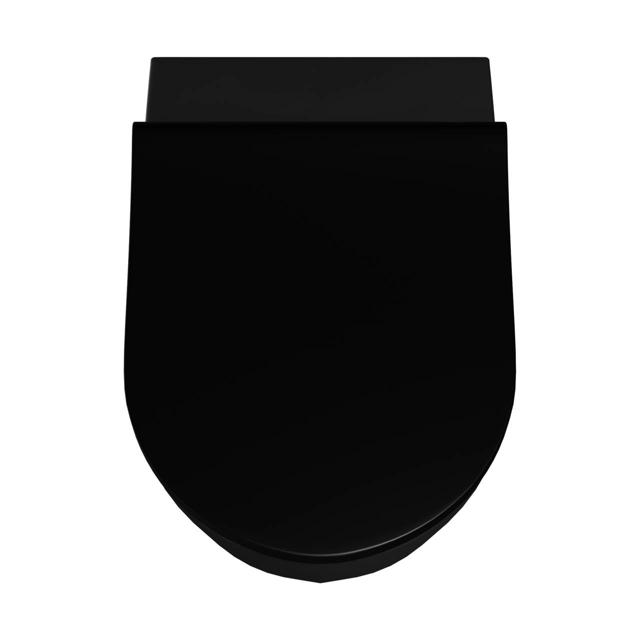 Luca Varess Vinto wc suspendu noir mat bride de rinçage ultra-fine avec abattant fin