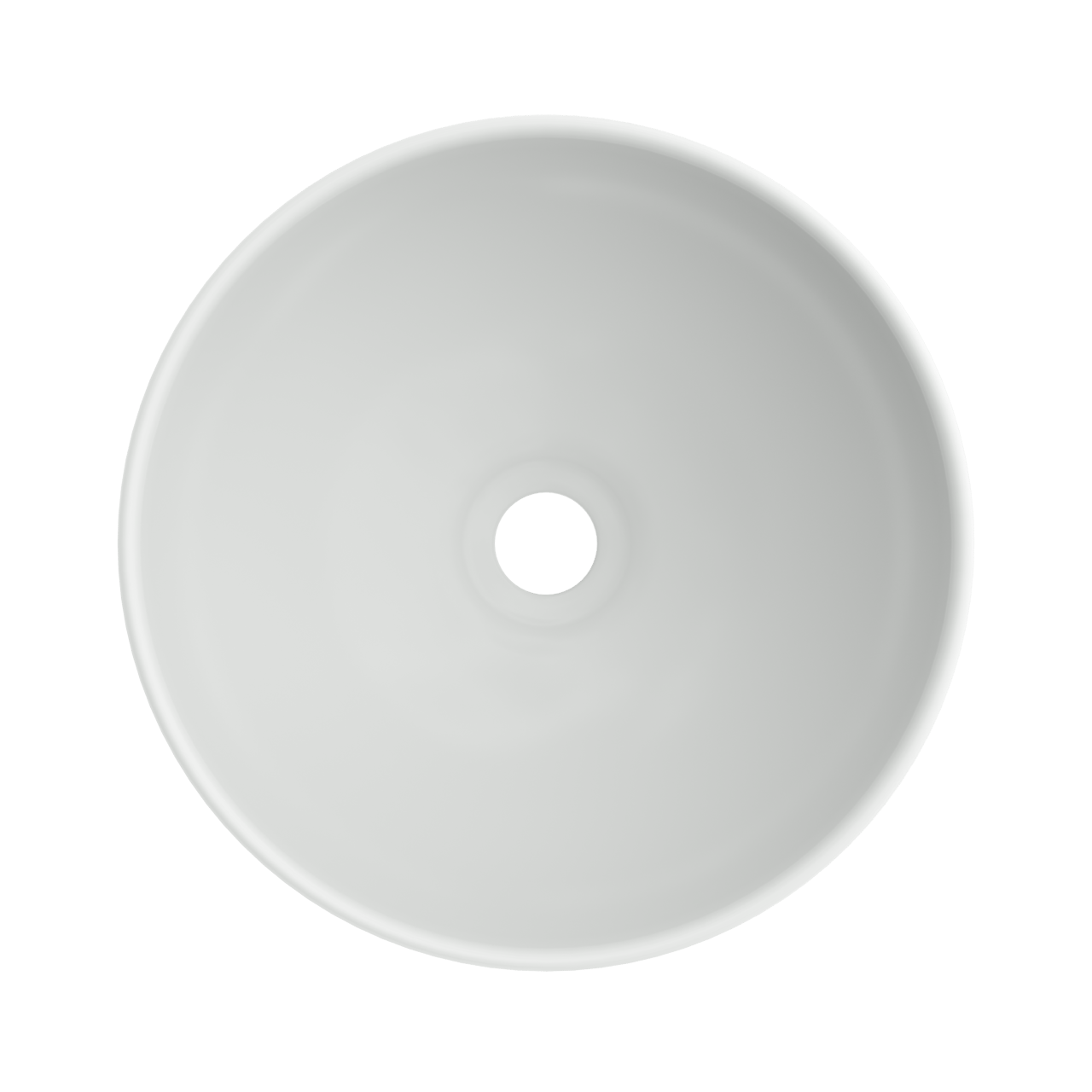 Linie Lavo Aufsatzwaschbecken: Weiß matte Keramik, rund, Ø 32 cm