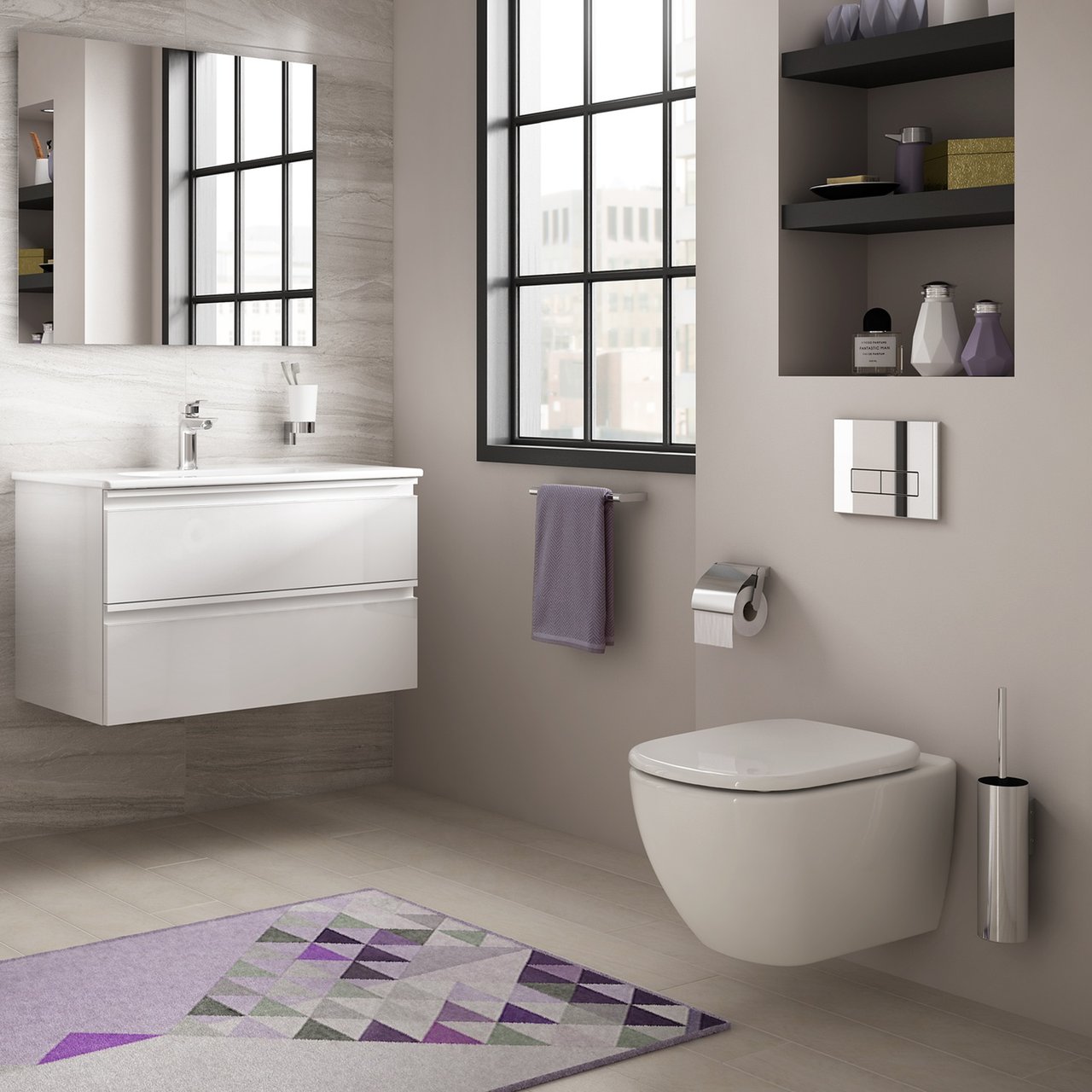 Ideal Standard Tesi hangend toilet Hoogglans Wit randloos