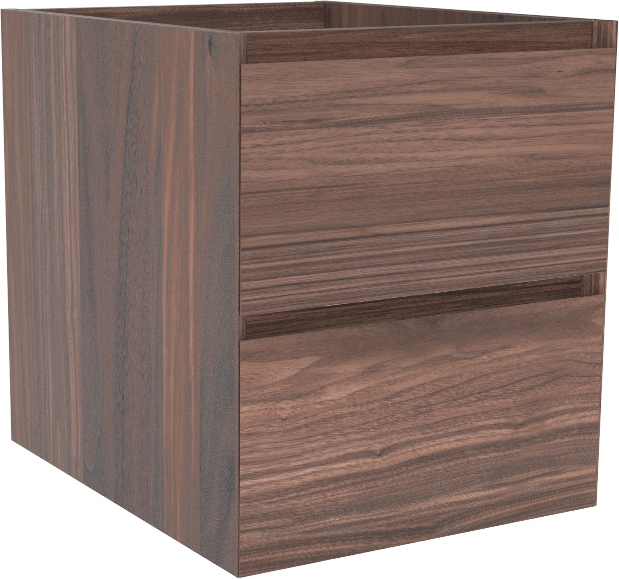 Balmani Mitra meuble sous-vasque suspendu 45 x 55 cm plaqué noyer 2 tiroirs