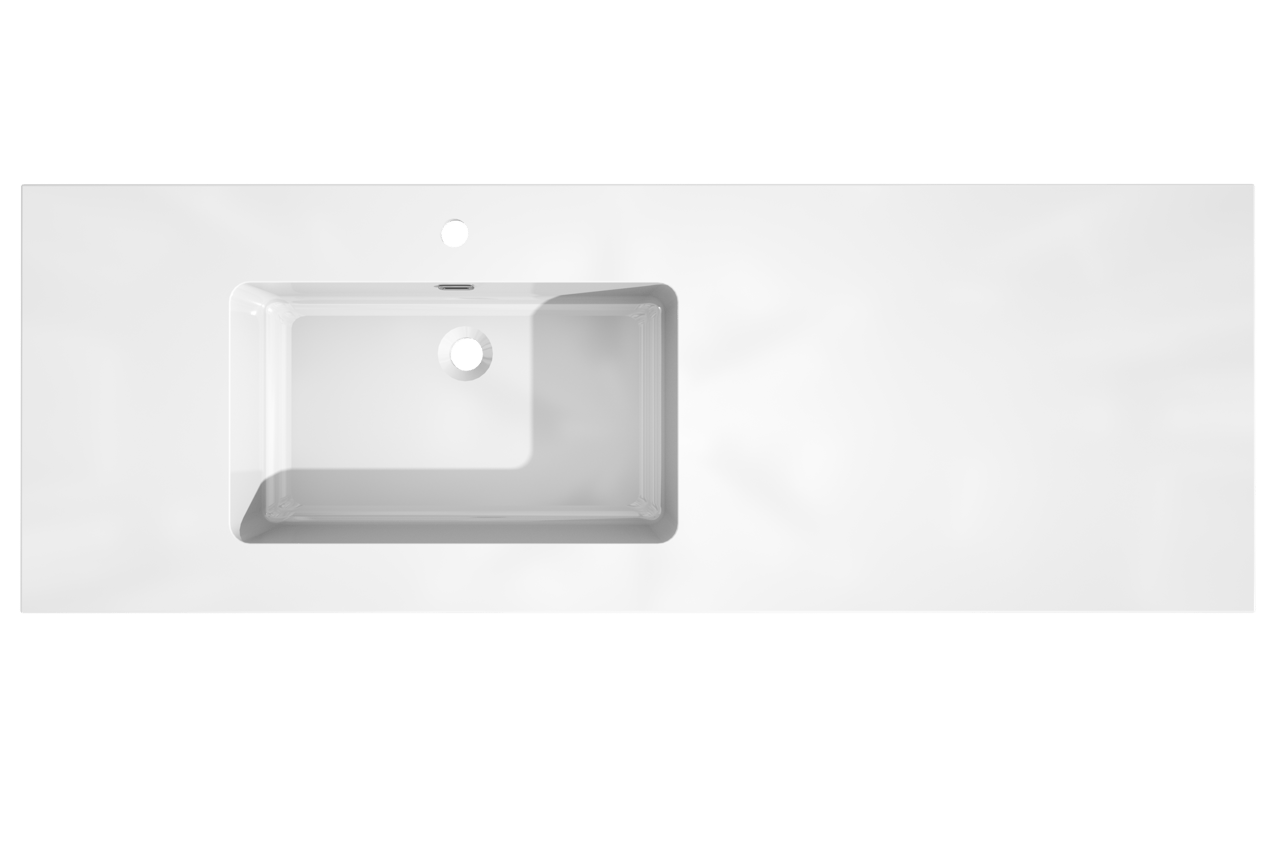 Storke Diva Waschtisch, links, Marmorkomposit glänzend, 100 x 52 cm