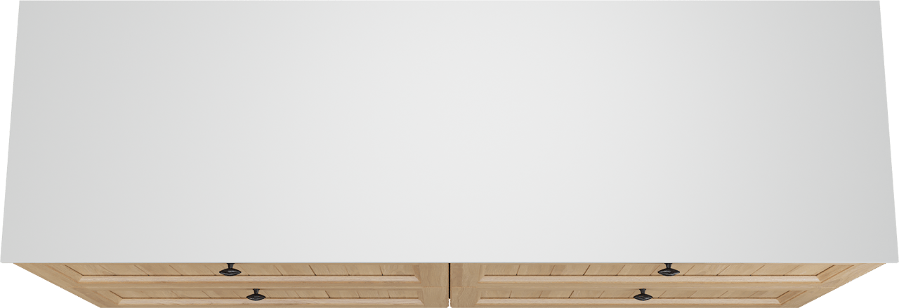 Balmani Lemon staand badkamermeubel 180 x 55 cm, fineer natuur eik met Stretto enkel of dubbel tablet in mat wit