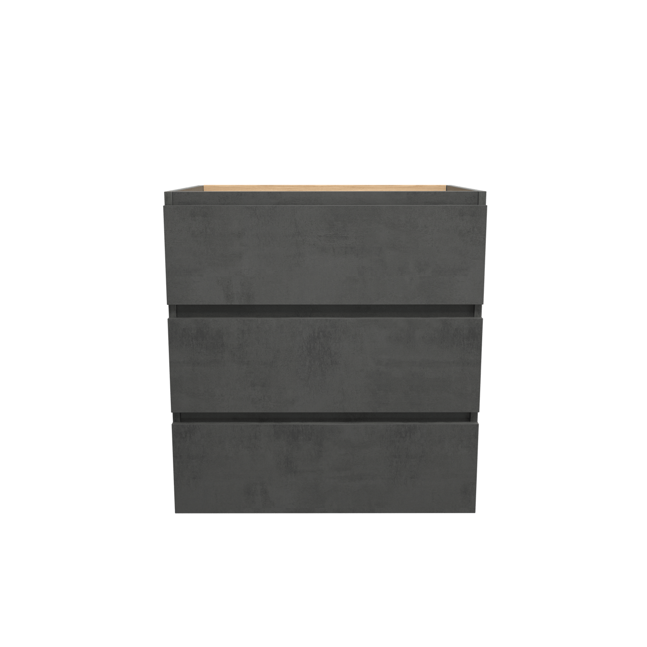 Balmani Lucida staande wastafelonderkast 75 x 55 cm beton donkergrijs 3 lades