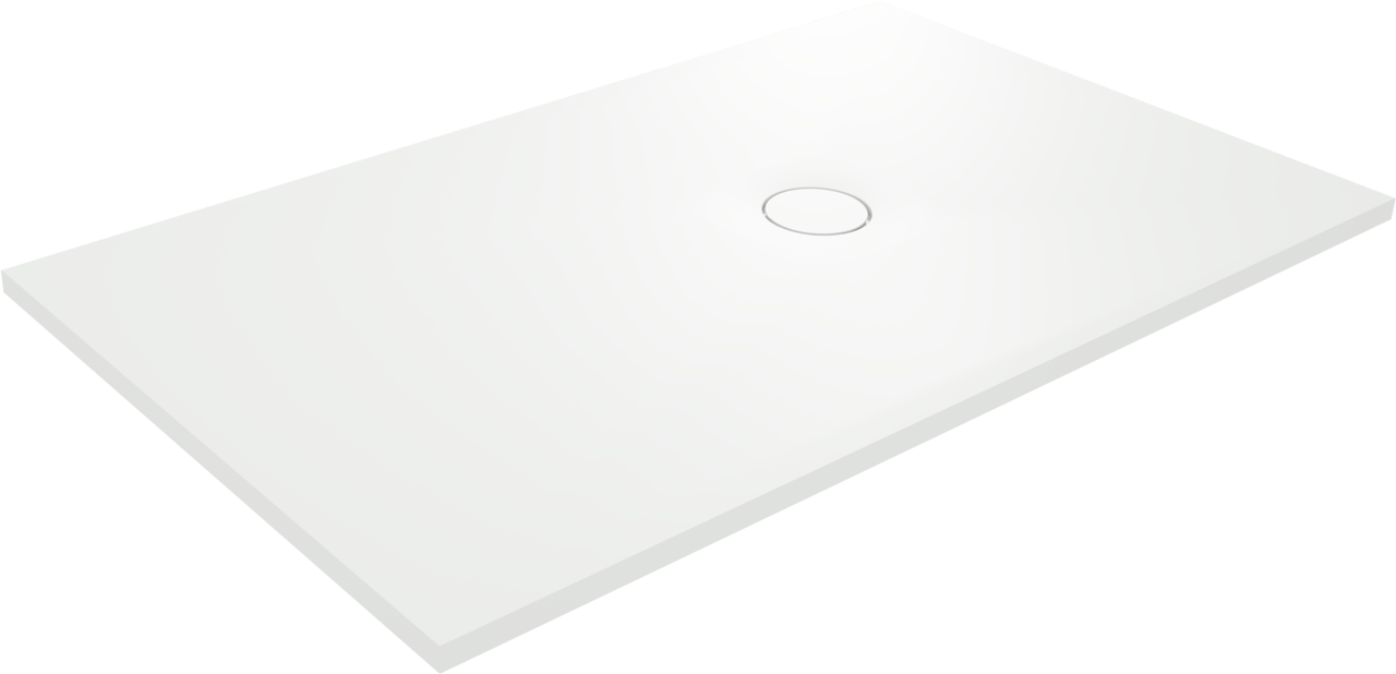 Balmani Lago Duschwanne: 150 x 90 cm, Solid Surface, Weiß matt