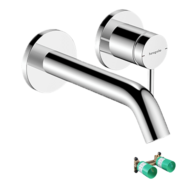 Hansgrohe Tecturis S Unterputz-Waschbecken Armatur: Chrom glänzend, Einbauelement inklusive