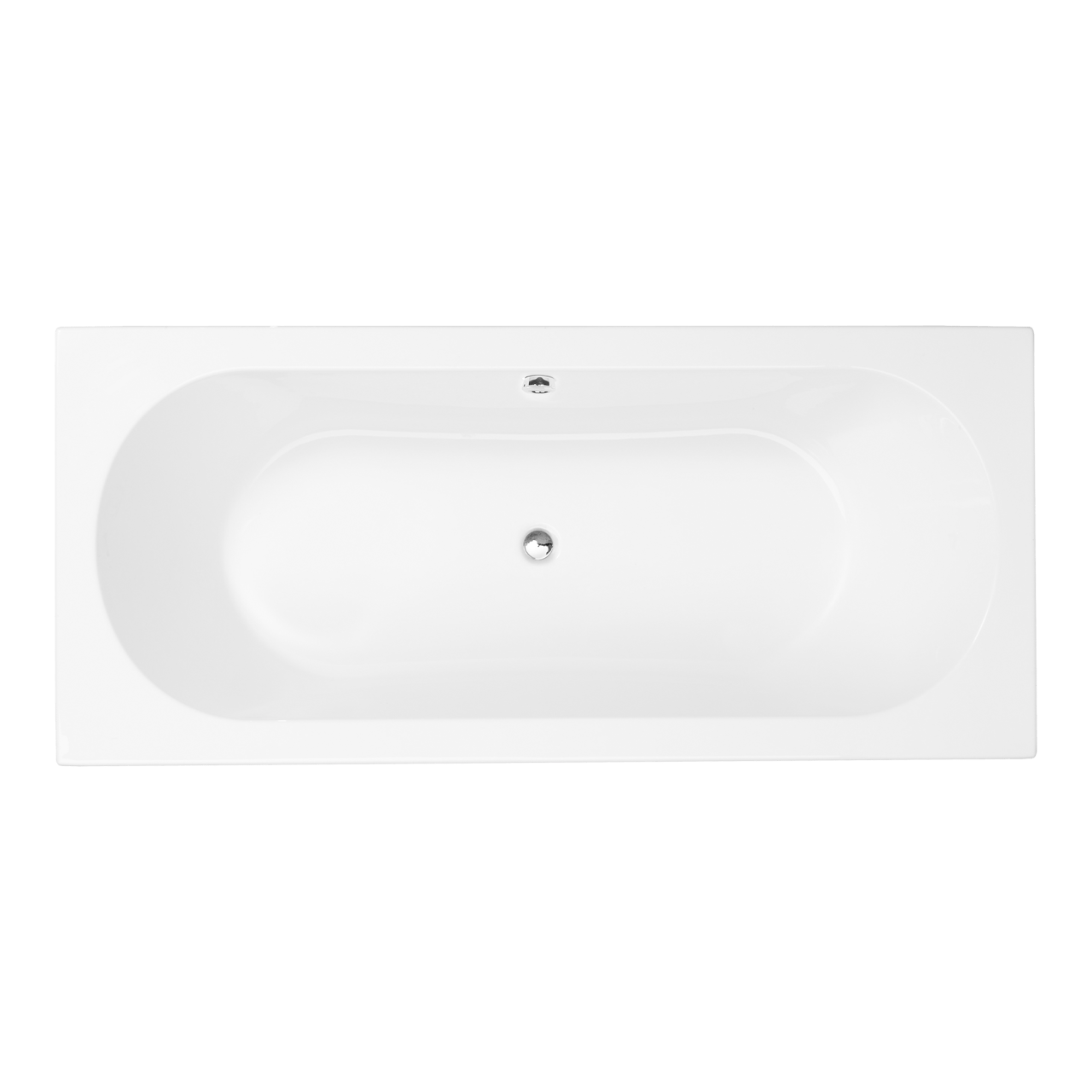 Luca Varess Rosala 2-Personen-Einbaubadewanne: 180 x 80 cm, Acryl, Weiß Glänzend