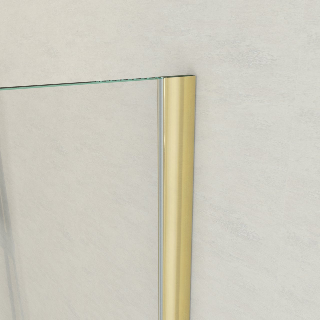 Balmani Modular douche à l'italienne 110 x 200 cm verre transparent profil or brossé