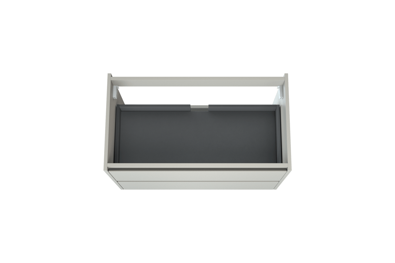 Storke Seda meuble sous-vasque suspendu 95 x 52 cm blanc mat 2 tiroirs