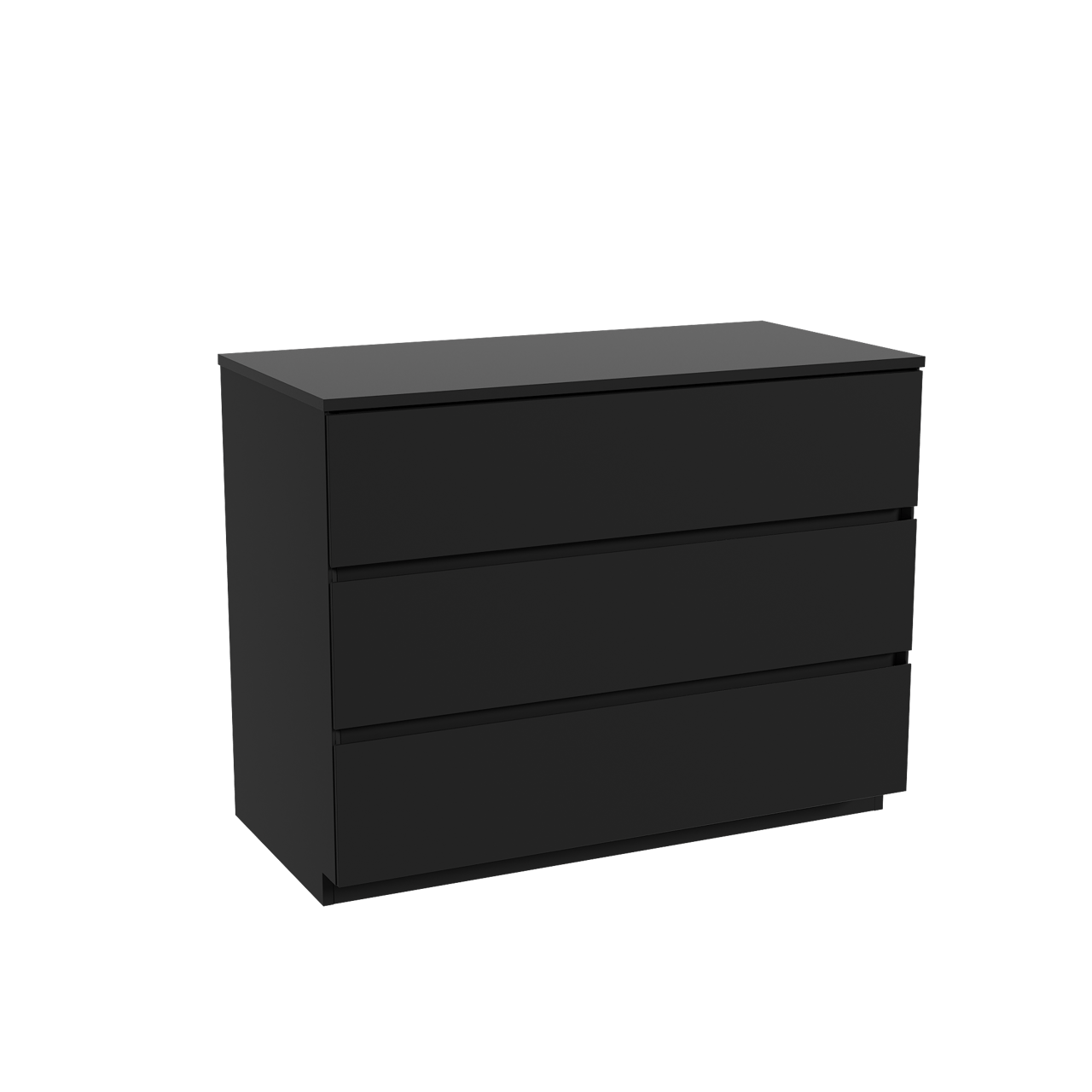 Storke Edge meuble salle de bains à poser 105 x 52 cm noir mat avec Panton tablette simple en mdf enduit de poudre noir mat