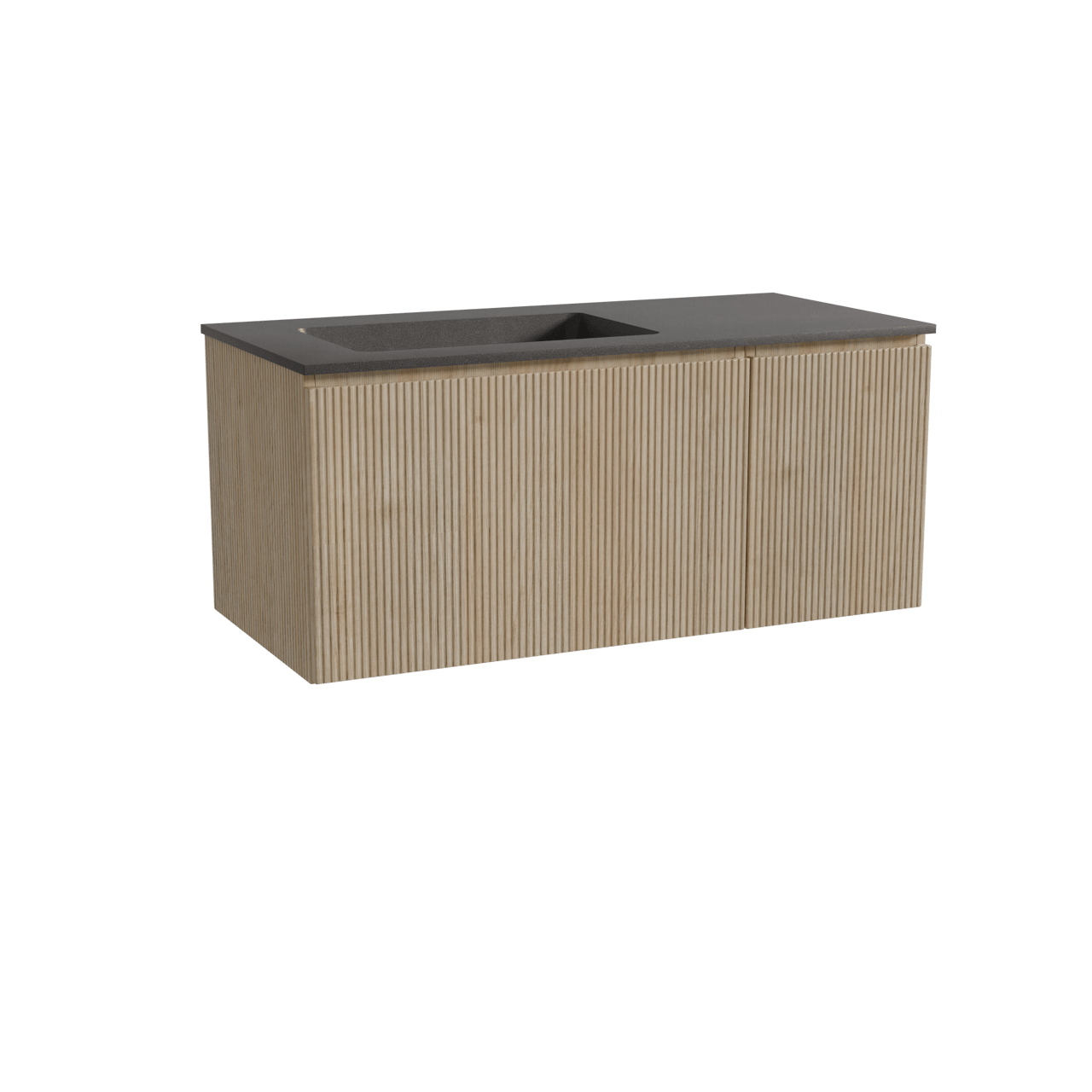 Storke Ribs meuble salle de bains avec plan vasque Scuro