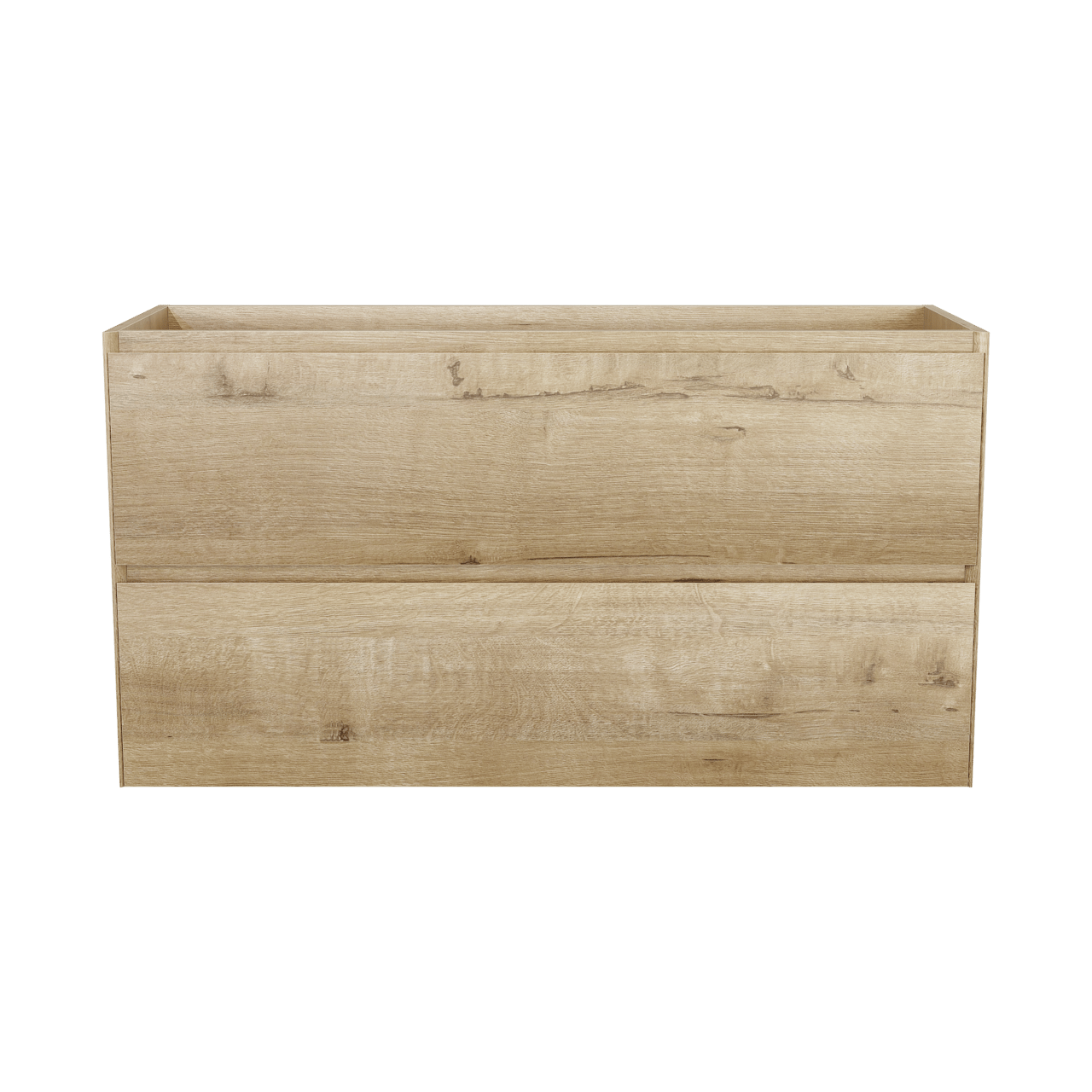 Balmani Mitra Compact hängendes möbelstück Waschtischunterschränke 120 x 46 cm raue eiche 2 Schubladen