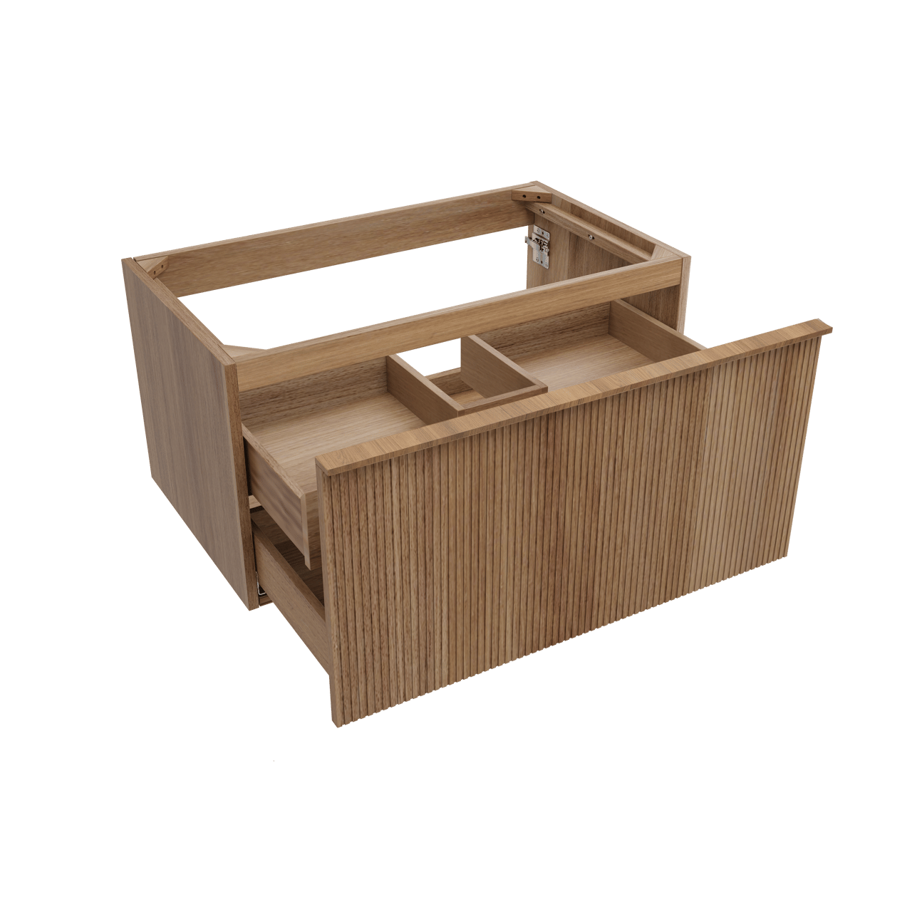 Balmani Forma zwevende wastafelonderkast 90 x 55 cm teakhout 2 lades