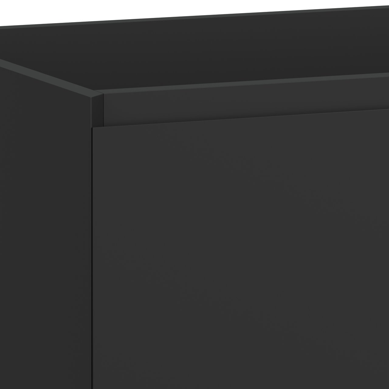 Balmani Idra meuble sous-vasque suspendu 120 x 55 cm asymétrique à gauche noir mat 4 tiroirs