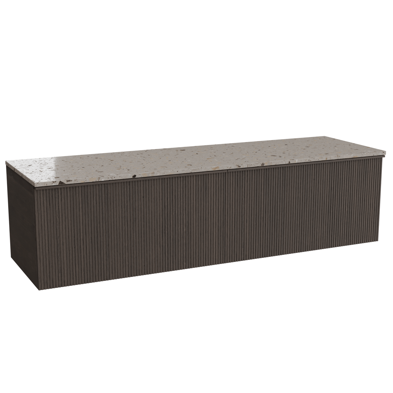 Balmani Forma Badmöbel mit Stretto Waschtischplatte für Aufsatzwaschbecken