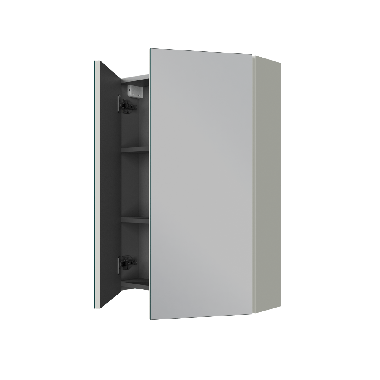 Linie Montro Spiegelschrank Bad: 60 x 75 cm, Greige