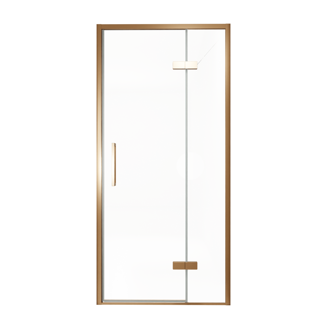 Balmani Senses Design douche draaideur rechts 100 cm x 210 cm Helder glas, Brushed Rosegold profielen