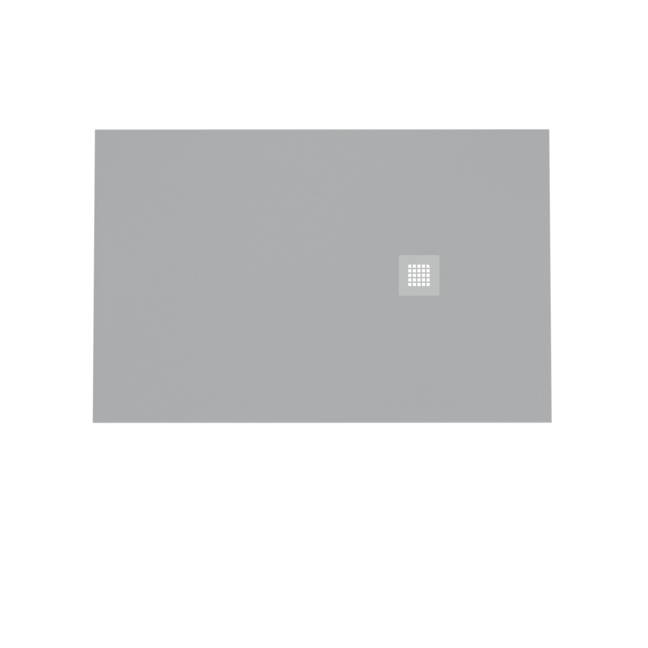 Balmani Vega douchebak 140 x 90 cm composietmarmer lichtgrijs leisteenstructuur