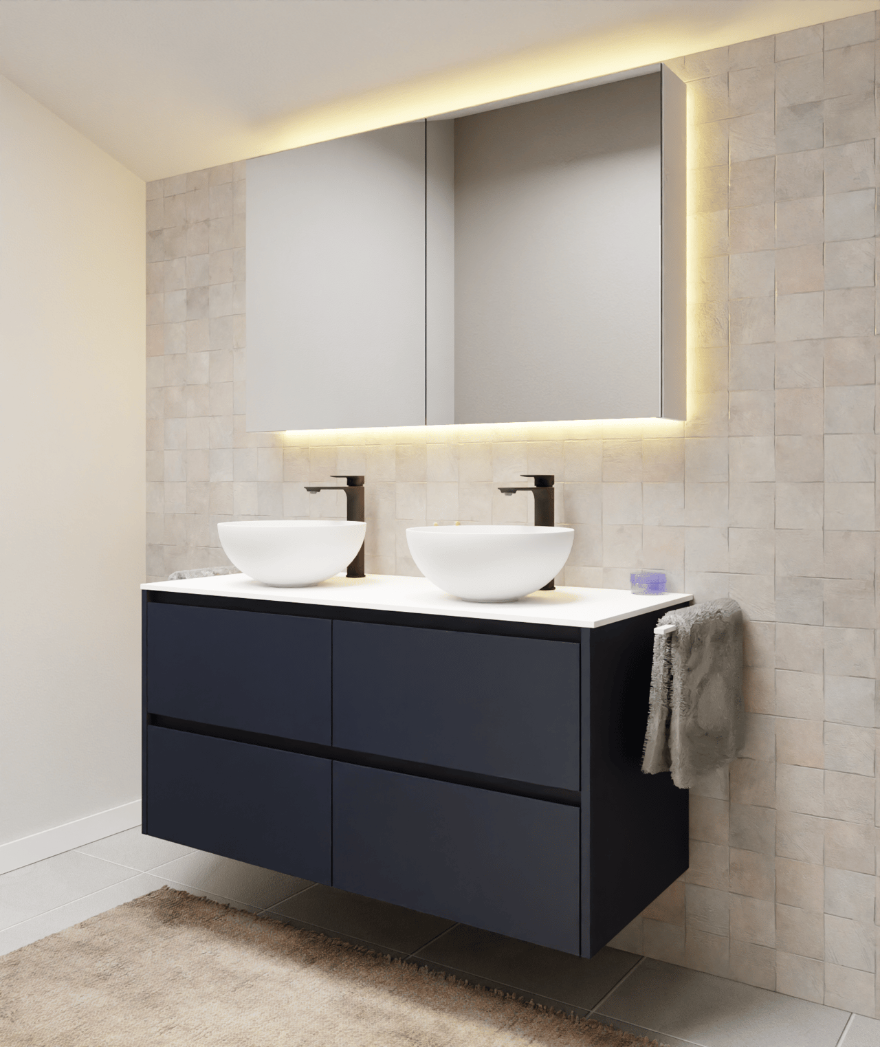 Luca Varess LED verlichting voor spiegelkast 130 x 75 cm