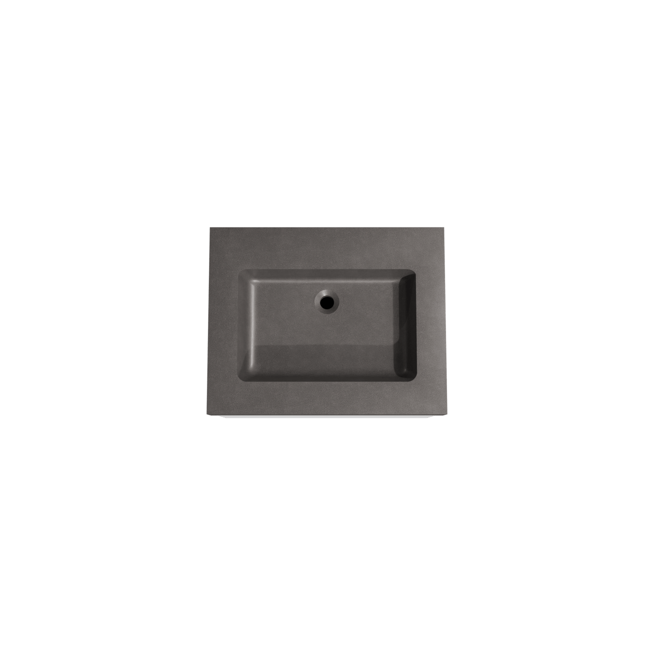 Storke Edge zwevend badmeubel 65 x 52 cm mat wit met Scuro High enkele wastafel in kwarts mat zwart