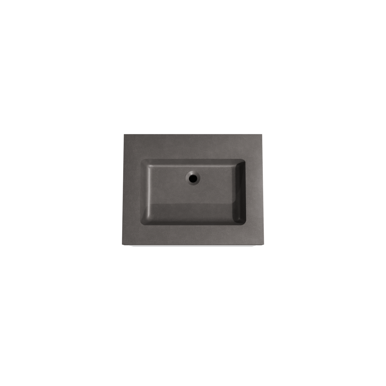 Storke Edge zwevend badkamermeubel 65 x 52 cm mat wit met Scuro High enkele wastafel in kwarts mat zwart