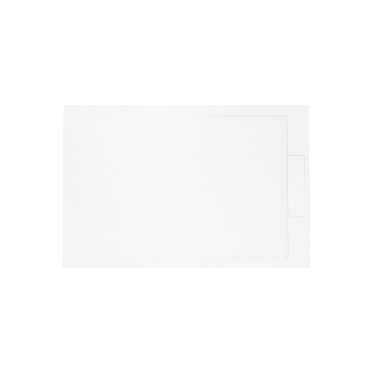 Balmani Indus douchebak 120 x 80 cm composietmarmer mat wit leisteenstructuur