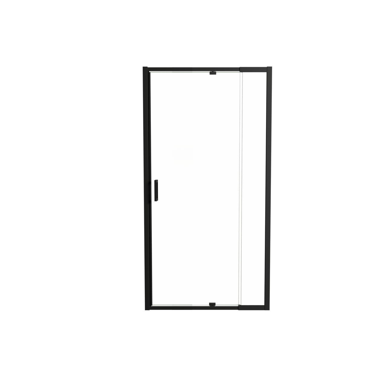 Luca Varess Vidor Telescope porte pivotante 100 cm x 190 cm verre transparent profil noir mat