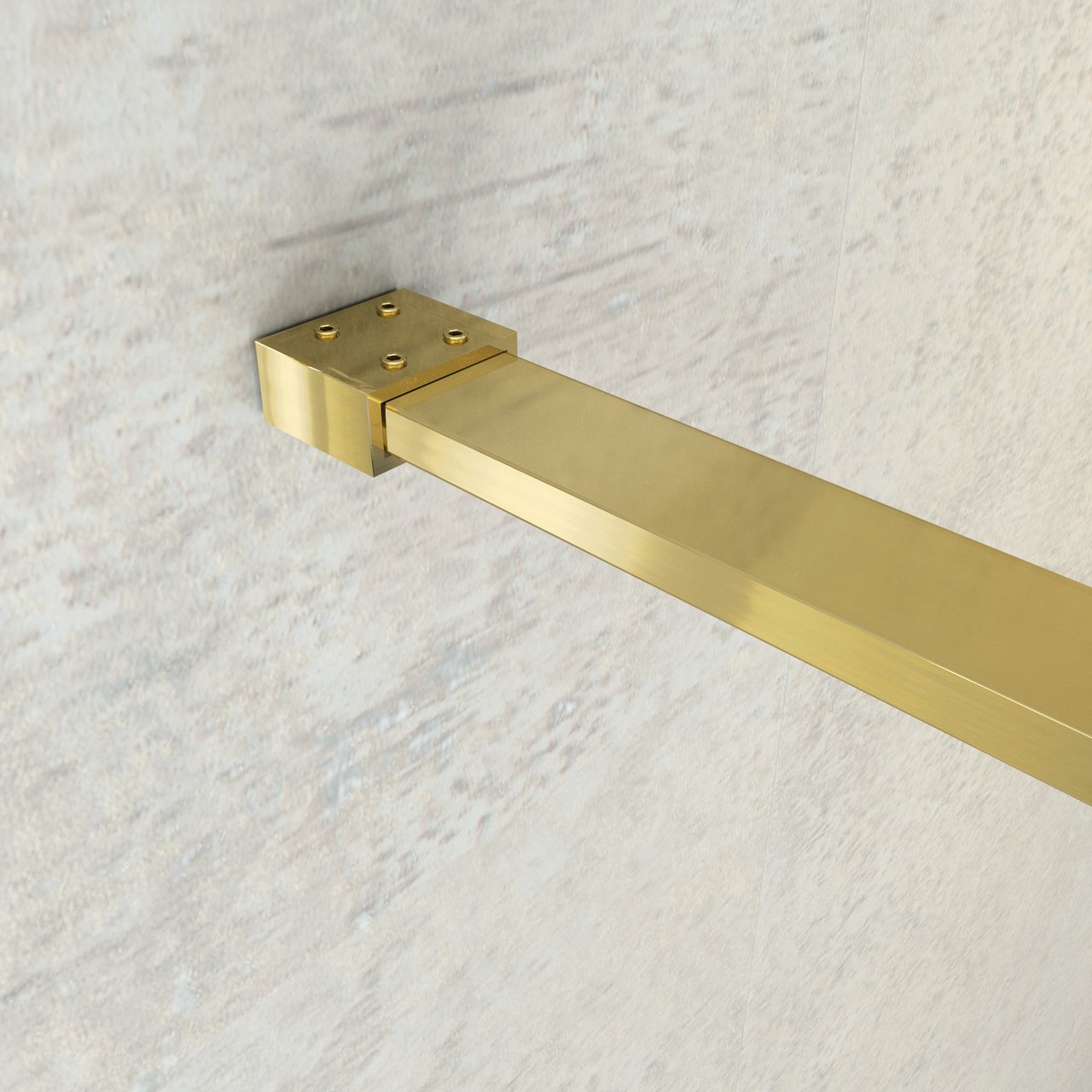 Balmani Modular douche à l'italienne 110 x 200 cm verre transparent profil or brossé