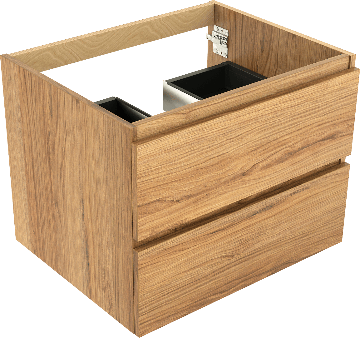 Balmani Lucida zwevende wastafelonderkast 67,5 x 55 cm teak 2 lades