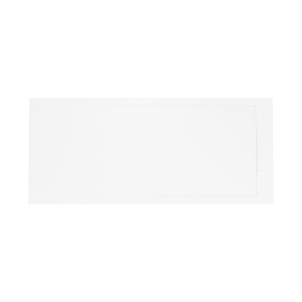 Balmani Indus douchebak 160 x 70 cm composietmarmer mat wit leisteenstructuur