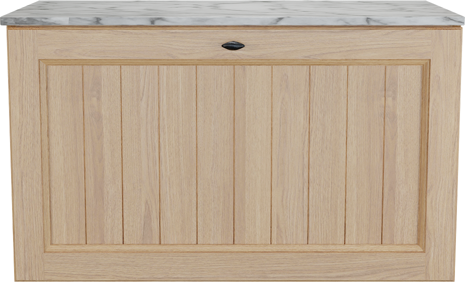 Balmani Lemon zwevend badkamermeubel 90 x 55 cm, fineer natuur eik met Stretto enkel tablet in carrara