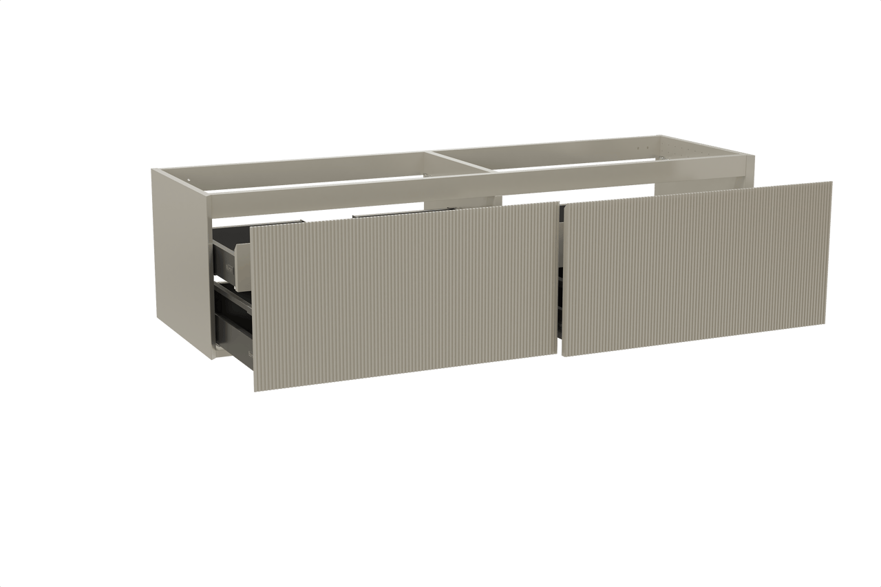 Balmani Fila zwevende wastafelonderkast 180 x 55 cm steengrijs 4 lades