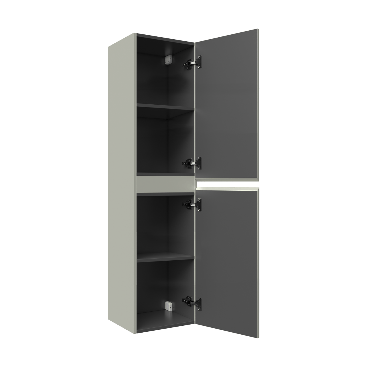 Linie Lado hängender Hochschrank zur Selbstmontage Greige 35 x 30 x 140 cm