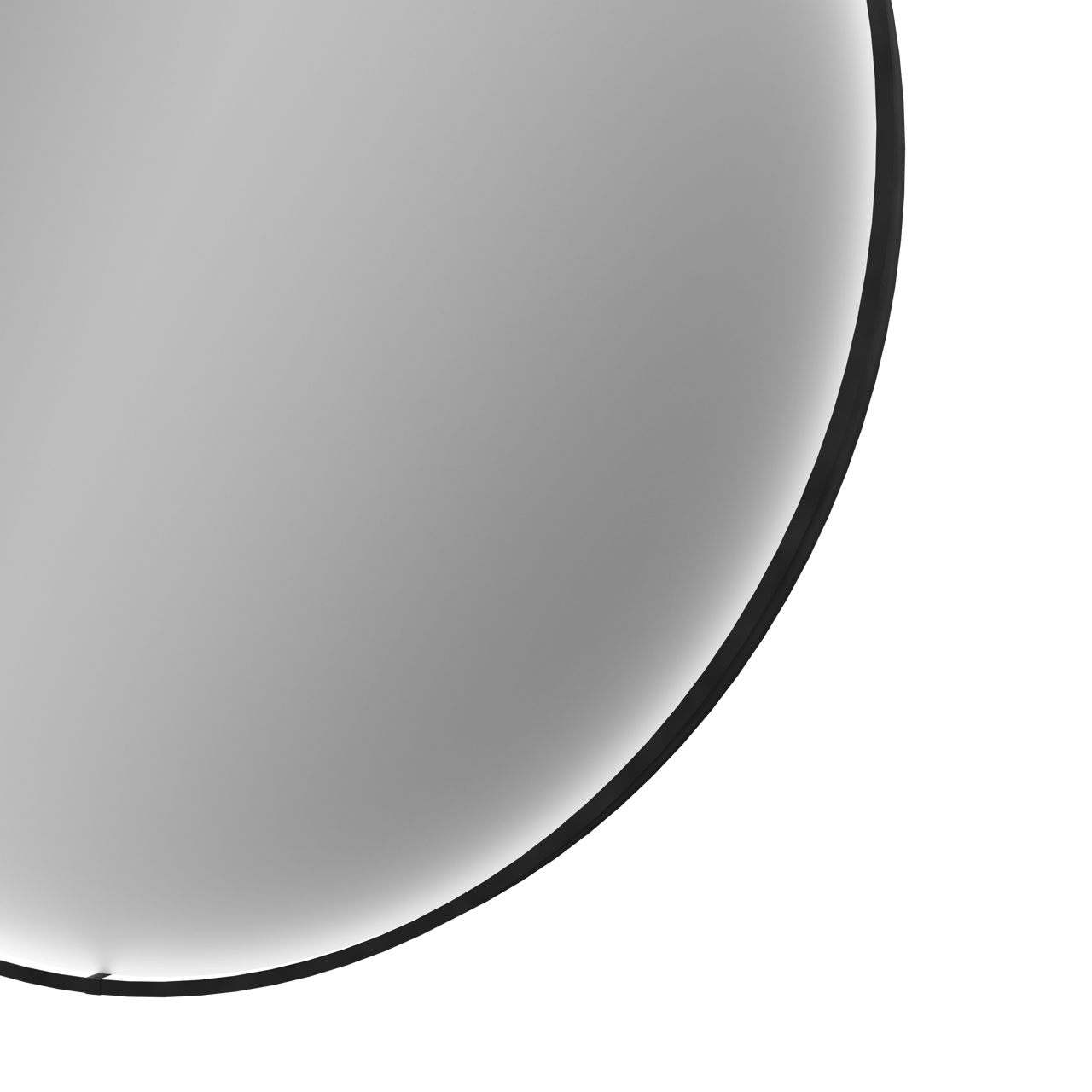 Balmani Secret Black rond badkamerspiegel zwart Ø 90 cm met spiegelverlichting en anti-damp