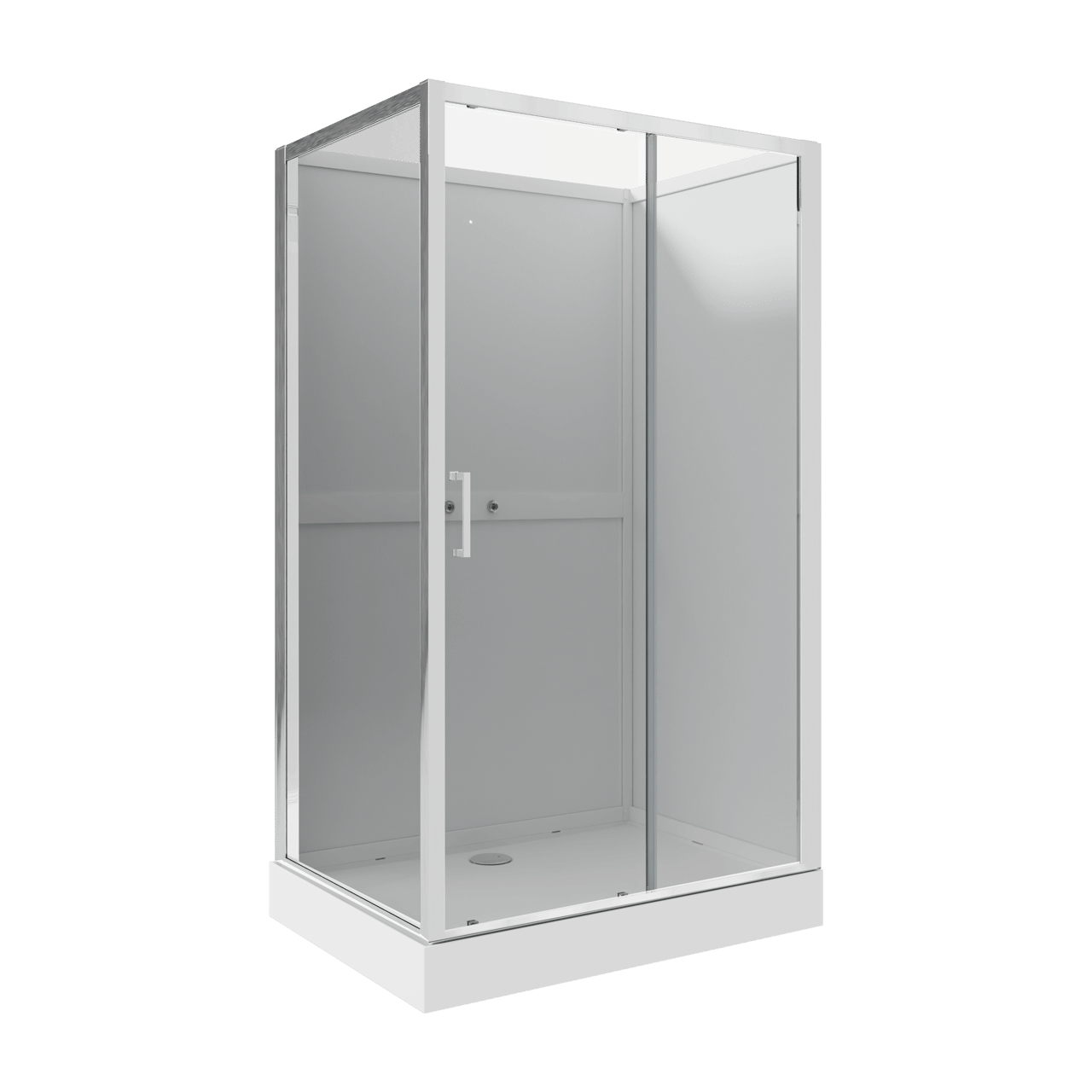 Luca Varess Talan cabine de douche avec porte coulissantes 90 x 120 cm verre transparent profil chrome mat