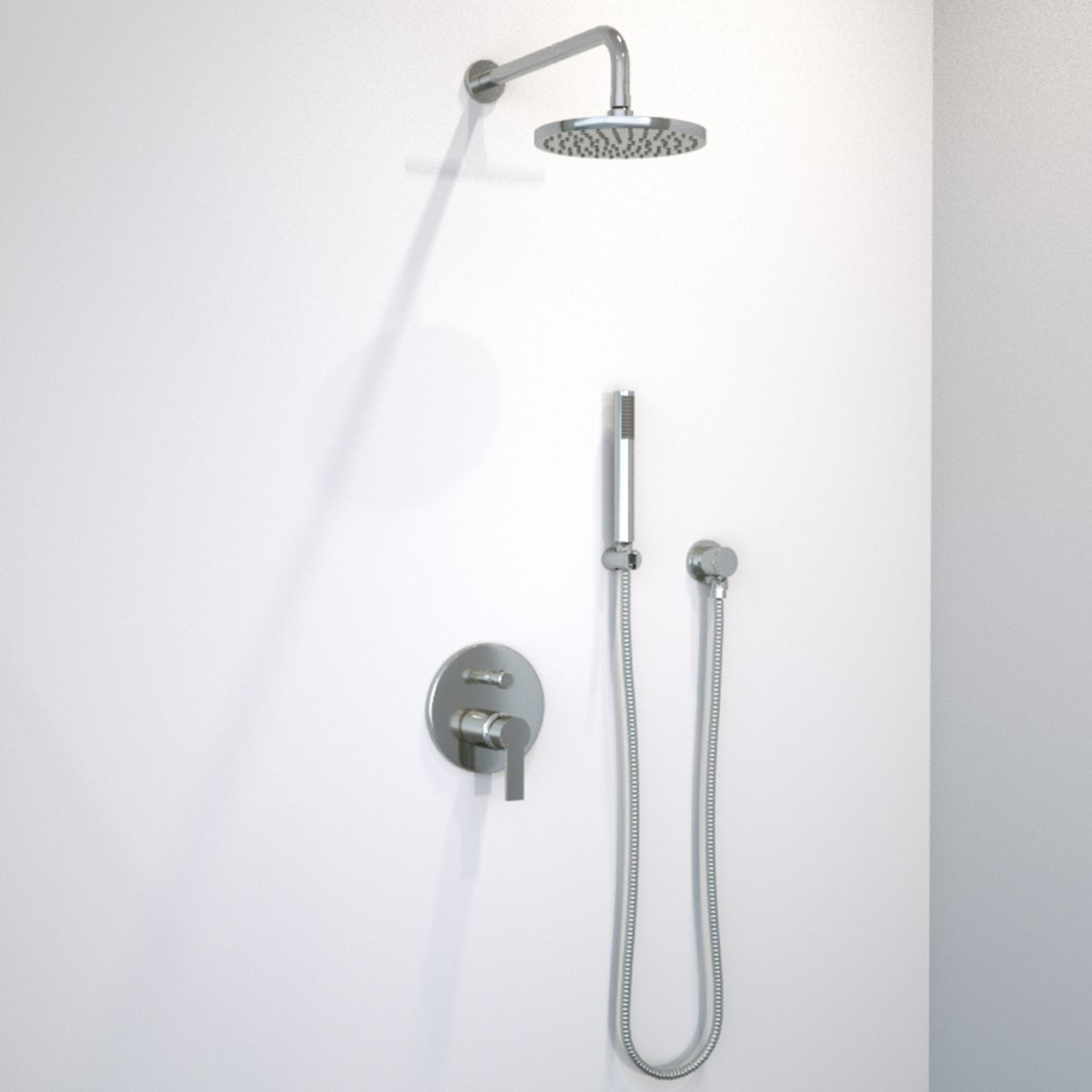 Blaufoss Rainbow Regendusche Duschkopf: Rund, 20 cm, Chrom Glänzend