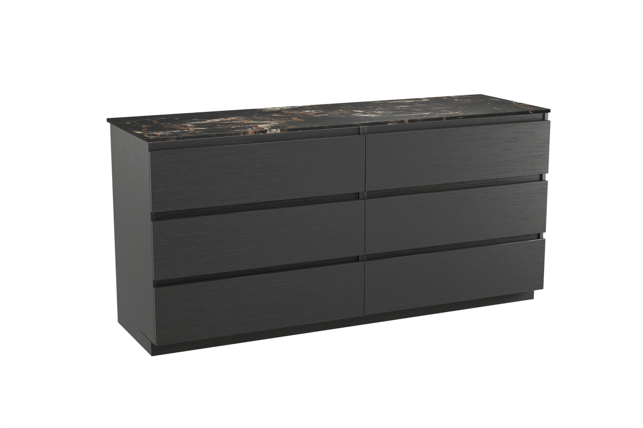 Balmani Lucida Badmöbel Set mit Stretto Waschtischplatte für Aufsatzwaschbecken