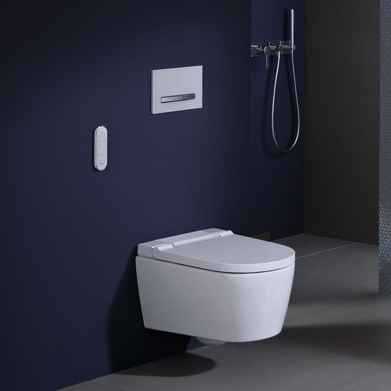 Geberit Aquaclean Sela WC Japonais Blanc Brillant bride de rinçage fine