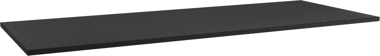 Storke Panton Einzel- oder Doppelwaschtischplatte, mattschwarze pulverbeschichtete mdf, 140 x 52 cm