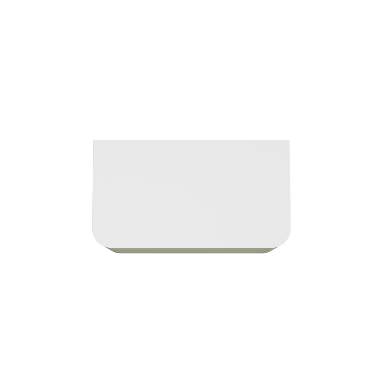 Balmani Moon meuble salle de bains suspendu 100 x 55 cm vert sauge avec Moon tablette simple en solid surface blanc mat