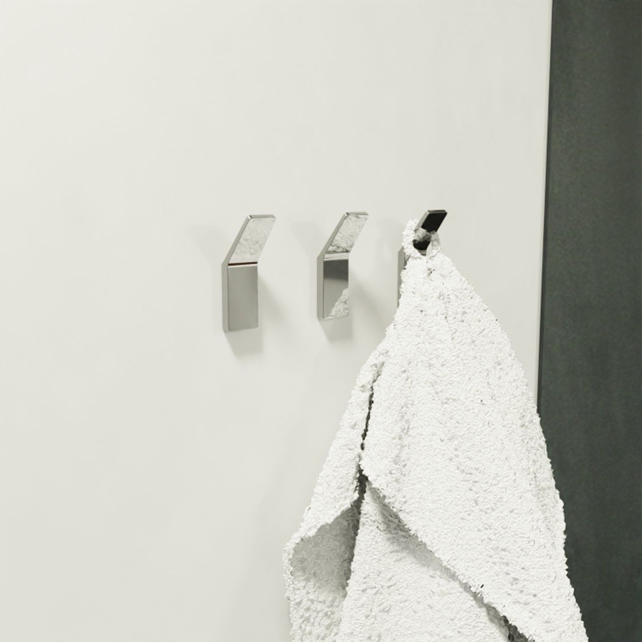 Balmani Amo Haken-Set, 3 Stück, Chrom glänzend