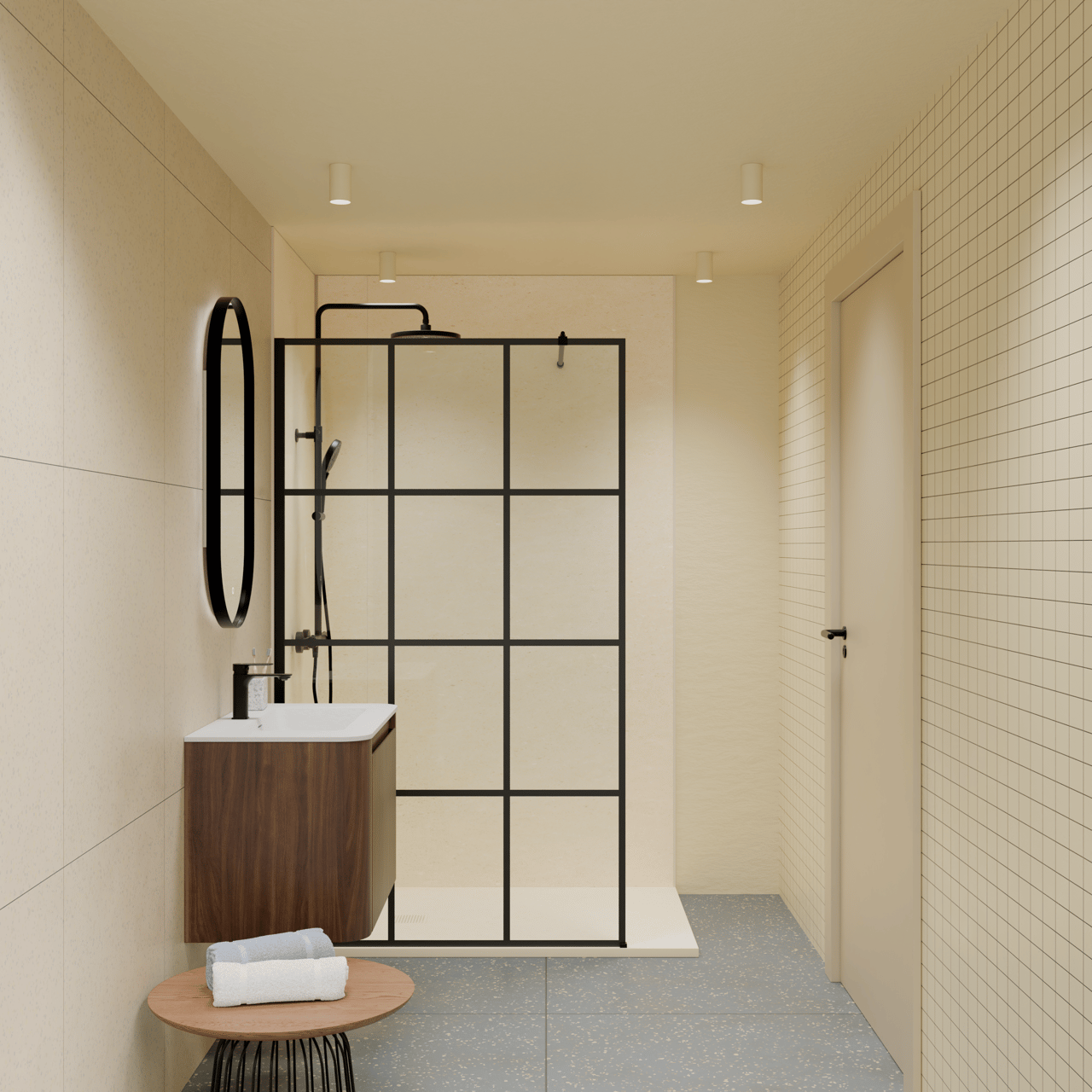 Luca Varess Suite Duschwanne 140 x 90 cm Marmorkomposit Dizzy Cream