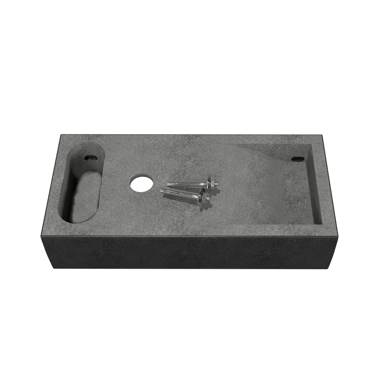 Balmani Mood lave-mains 45 x 20 cm granite aiguisé