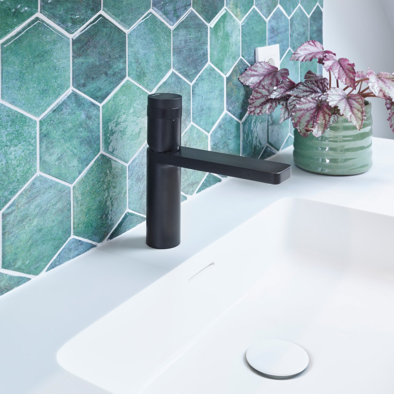 Blaufoss Sonic robinet de lavabo noir mat